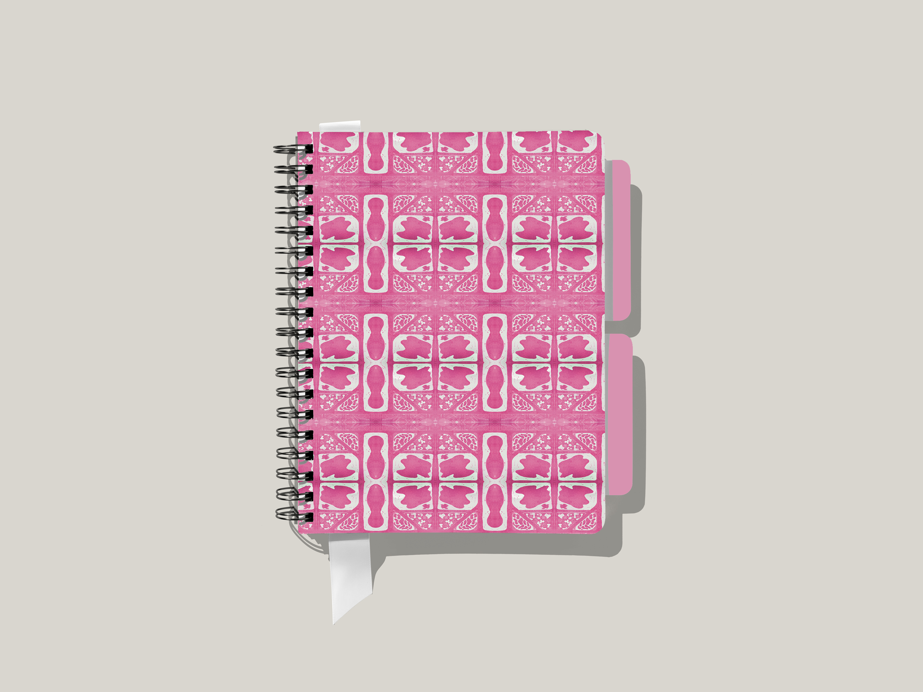 Journal mockup with floral cover